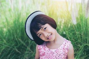 Smiling beautiful girl portrait stock photo