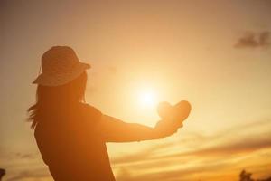 hands-shape for the Sun. photo