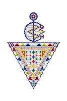 ilustración vectorial tazerzit. el símbolo de la joyería bereber marroquí. peroné de la cultura amazigh. cultura norteafricana. vector