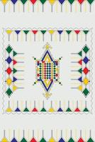 Moroccan rug. Seamless colorful pattern of traditional Berber geometric decorations vector