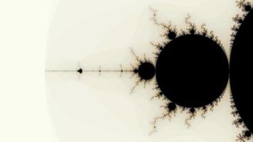 beau zoom sur la fractale mathématique infinie de l'ensemble de mandelbrot. video