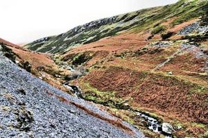 una vista de la campiña de Gales cerca del lago vyrnwy foto