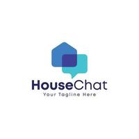 house chat logo vector