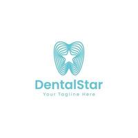 Dental Star Logo Design Vector