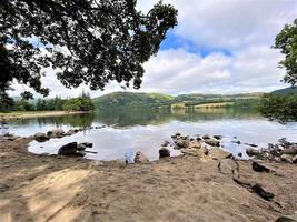 A view of Ullswater in the Lake District on a sunny day photo