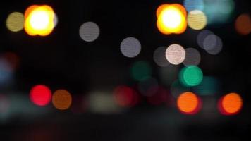 Beautiful sparkling bokeh in a dark blur background at night. video