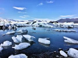 The Jokulsarlon Glacier Lagoon in Iceland photo