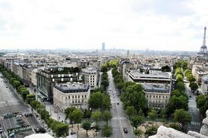 una vista aerea de paris foto