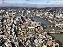 An aerial view of London photo