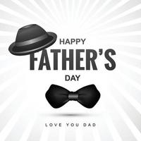 Elegant happy fathers day card background vector