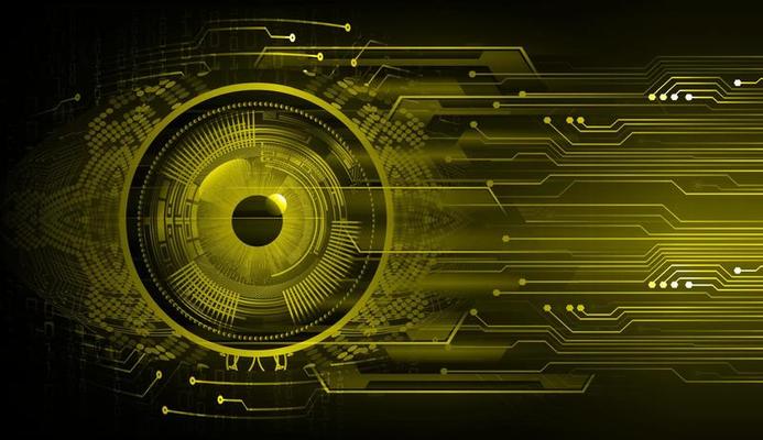 eye cyber circuit future technology concept background