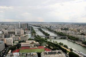 An aerial view of Paris photo