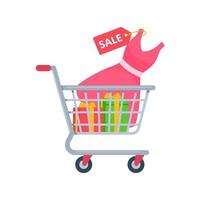 fashion shopping cart Special festival merchandise discount offer idea vector