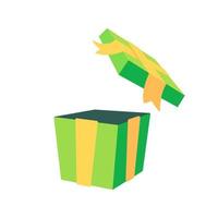 caja de regalo abierta ideas de compras de regalos sorpresa para festivales especiales vector