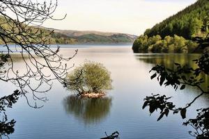 A view of Lake Vyrnwy in Wales photo