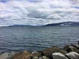 A view of the Sea front at Reykjavik in Iceland photo