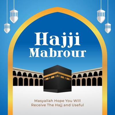 Hajj Mabrour background with Kaaba vector art