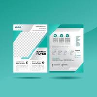 Business flyer template with space for text and photo vector