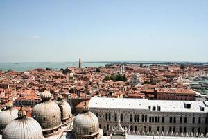 An aerial view of Venice in Italy photo