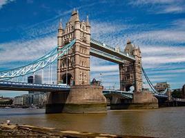 A view of Tower Bridge in London across the river Thames photo