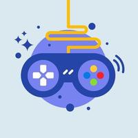 Game console or joystick flat vector illustration. Controller icon.