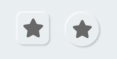 icono de estrellas en estilo de diseño neomórfico. icono de vector de interfaz de usuario.