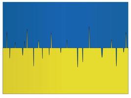 The national flag of Ukraine. Yellow and blue. Vector illustration