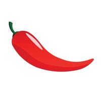 Hot chili pepper vector illustration, isolated on white background. flat design vector.