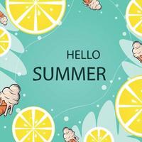 Colorful Summer background layout banners design. Horizontal poster, greeting card, header for website. Vector illustration
