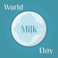 día mundial de la leche. gráficos de ilustración de vector de diseño de tipografía