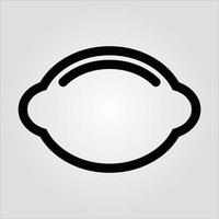Isolated Lemon Fruit EPS 10 Elegant Glyph Vector Template