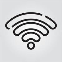 Isolated Wifi Signal Computer Component Outline EPS 10 Graphic vector