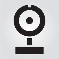 Isolated Web Camera Computer Component Glyph EPS 10 Graphic vector