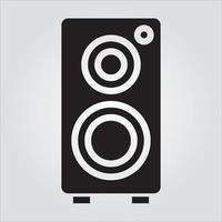 Isolated Speaker Computer Component Glyph EPS 10 Graphic vector