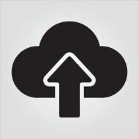 Isolated Uploading Computer Component Glyph EPS 10 Graphic vector