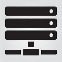 Isolated Server Computer Component Glyph EPS 10 Graphic vector