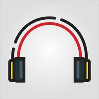 Isolated Headphone Computer Component EPS 10 Premium Graphic vector