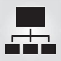 Isolated Network Computer Component Glyph EPS 10 Graphic vector