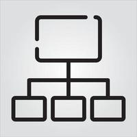 Isolated Network Computer Component Outline EPS 10 Graphic vector