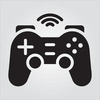 Isolated Game Controller Computer Component Glyph EPS 10 Graphic vector