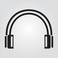 Isolated Headphone Computer Component Glyph EPS 10 Graphic vector