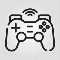 Isolated Game Controller Computer Component Outline EPS 10 Graphic vector