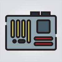 Isolated Motherboard Computer Component EPS 10 Premium Graphic vector