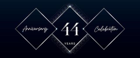 44 years anniversary celebration logotype. Vector design for anniversary celebration events, birthday party, greeting card, wedding, invitation card. 44 Year Anniversary Template Design Vector