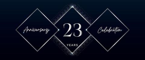 23 years anniversary celebration logotype. Vector design for anniversary celebration events, birthday party, greeting card, wedding, invitation card. 23 Year Anniversary Template Design Vector