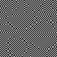 Black and White Magic Mystery Maze Lines vector