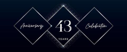 43 years anniversary celebration logotype. Vector design for anniversary celebration events, birthday party, greeting card, wedding, invitation card. 43 Year Anniversary Template Design Vector