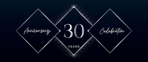 30 years anniversary celebration logotype. Vector design for anniversary celebration events, birthday party, greeting card, wedding, invitation card. 30 Year Anniversary Template Design Vector