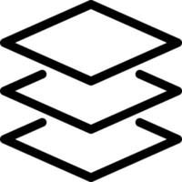 Stack symbol linear black and white, vector data type icon