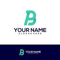 Letter B P logo design vector, Creative B P logo concepts template illustration. vector